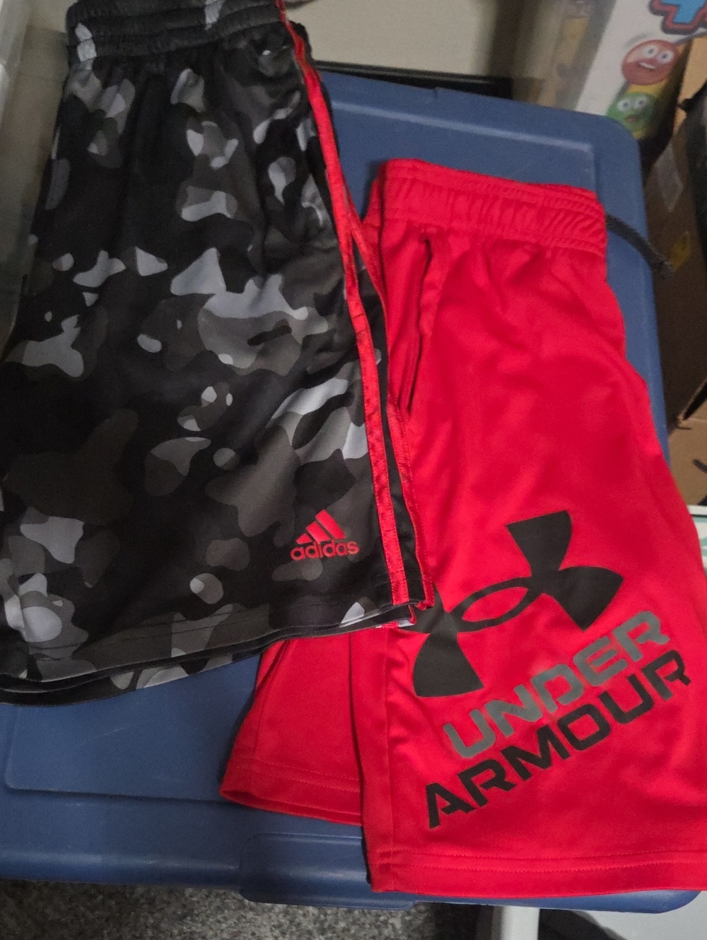 Under Armour Red Boys' & Camo Adidas Athletic Shorts with Black Logo Boys 14/16